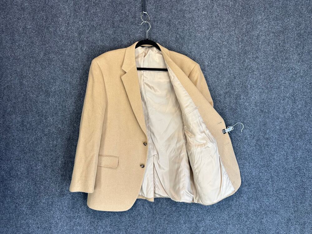 Jos A Bank 44S 100% Camel Hair Sport Coat Blazer Tan 2 Button Mens Classic NWOT